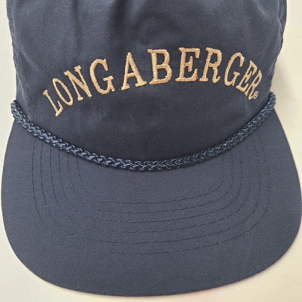 Vintage Longaberger Hat Strapback (Fits Small) Otto Blue Rope Basket Company Men